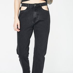 womens cut out jeans